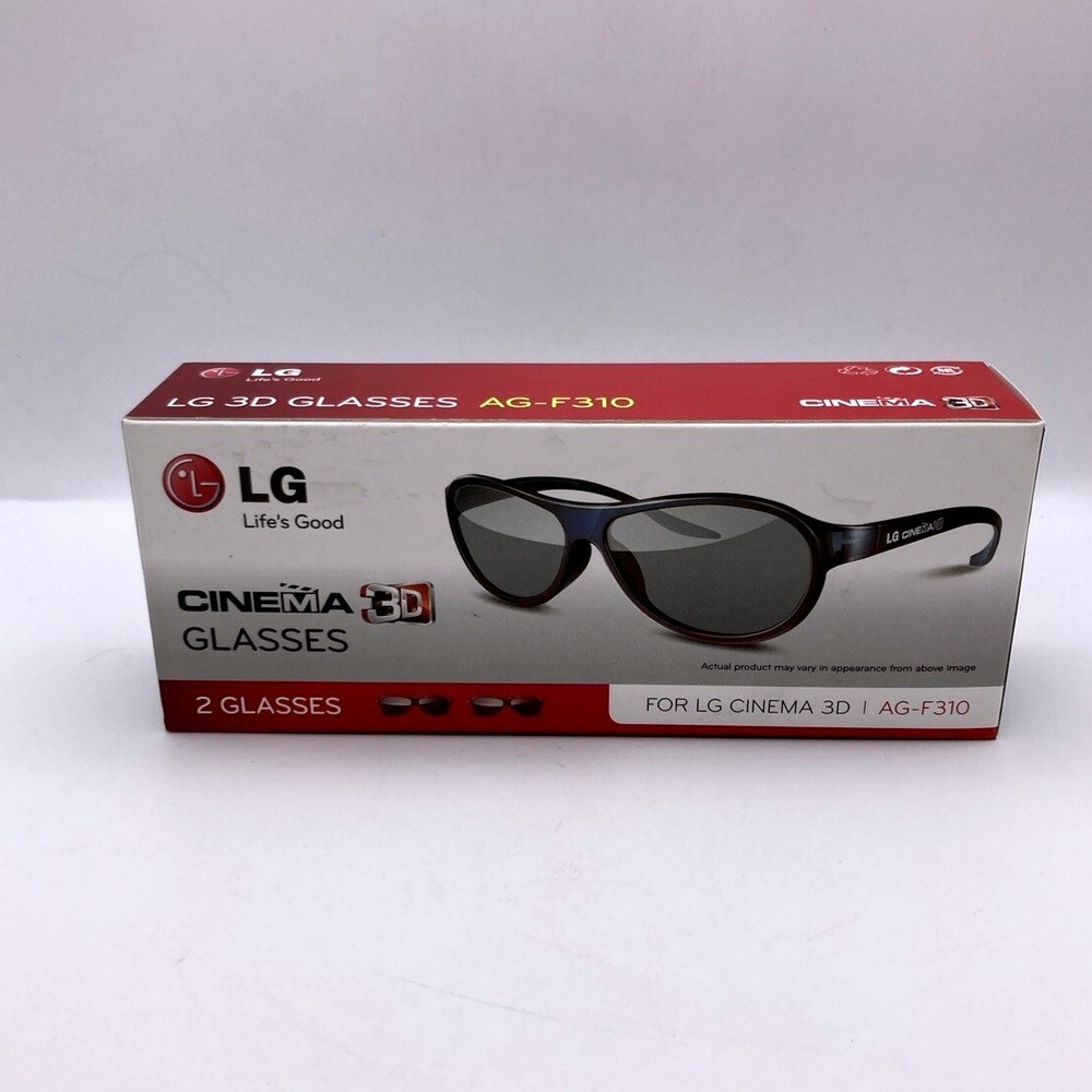 NEW LG Cinema 3D HDTV  Glasses AG-F310 One Box Containing 2 Pair Black